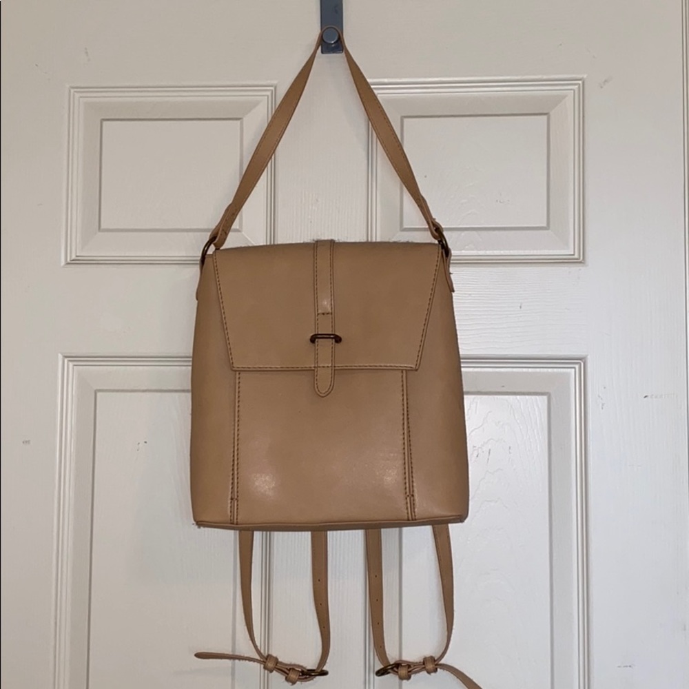 Universal Thread | Beige Faux Leather Backpack